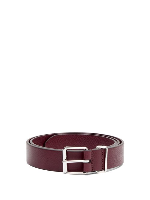 Anderson's - Leather Belt - Mens - Burgundy
