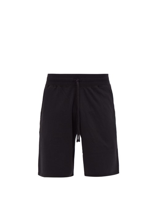 Reigning Champ - Logo-patch Cotton-terry Shorts - Mens - Black