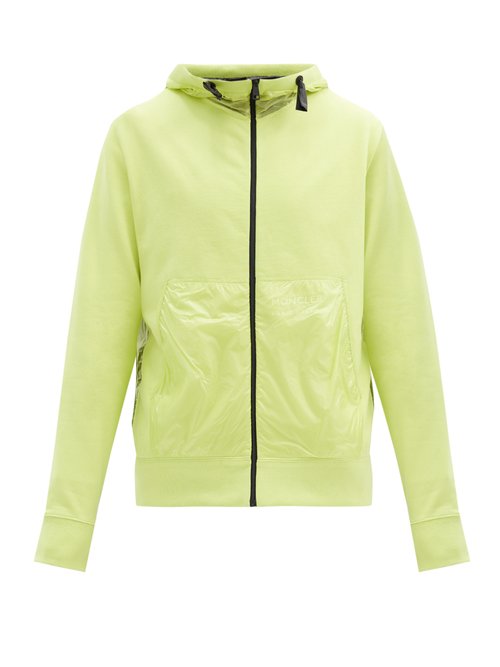 5 Moncler Craig Green - Zipped Cotton And Ripstop Hooded Sweatshirt - Mens - Yellow