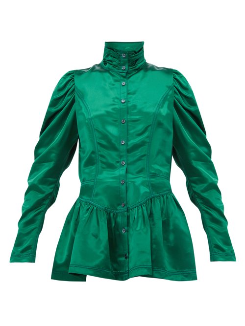 Sies Marjan – Thea Bodice Satin Jacket Dark Green