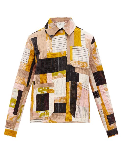 Buy Ssone X Ressone - Kantha Hand-patchworked Jacket online - shop best Ssone X Ressone clothing sales