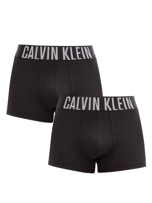 Calvin Klein Underwear - Pack Of Two Cotton-blend Boxer Briefs - Mens - Black