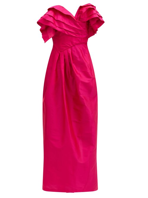 Preen By Thornton Bregazzi - Zita Ruffled Silk-taffeta Dress Pink
