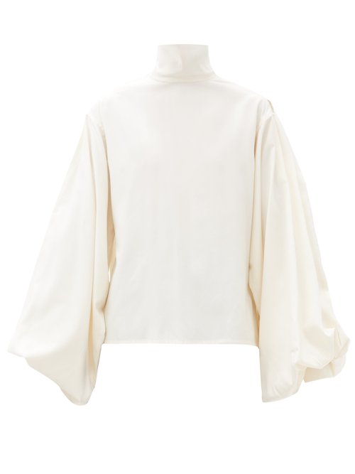 Victoria Beckham Balloon-sleeve silk blouse