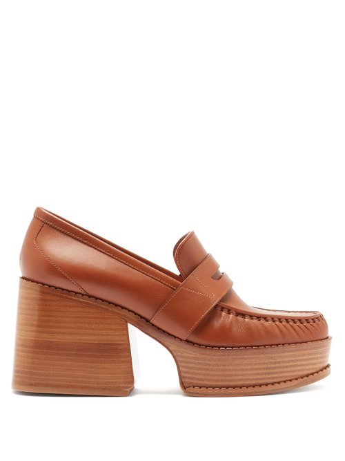 Gabriela Hearst - Augusta Leather Penny Loafers - Womens - Tan