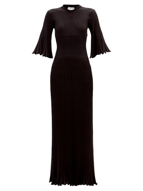 Bottega Veneta - Ribbed-knit Maxi Dress Black