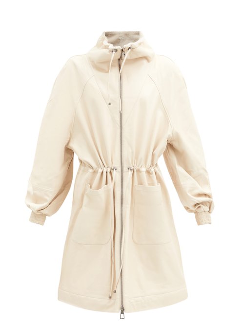 Dodo Bar Or - Piki Shearling-lined Leather Coat Cream