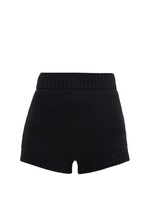 Dolce & Gabbana – High-rise Knitted-cashmere Shorts Black