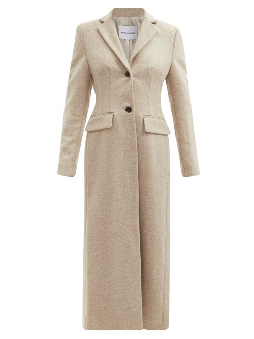 Michelle Waugh – The Cecilia Single-breasted Wool-blend Coat Cream