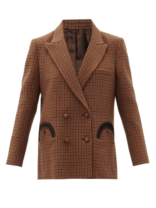 Blazé Milano REMBRANDT HOUNDSTOOTH DOUBLE-BREASTED WOOL JACKET