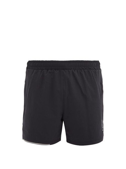 2xu - Xvent Reflective-logo Shorts - Mens - Black Silver