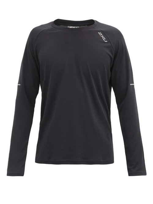2xu - Xvent G2 Technical-jersey Long-sleeved T-shirt - Mens - Black Silver