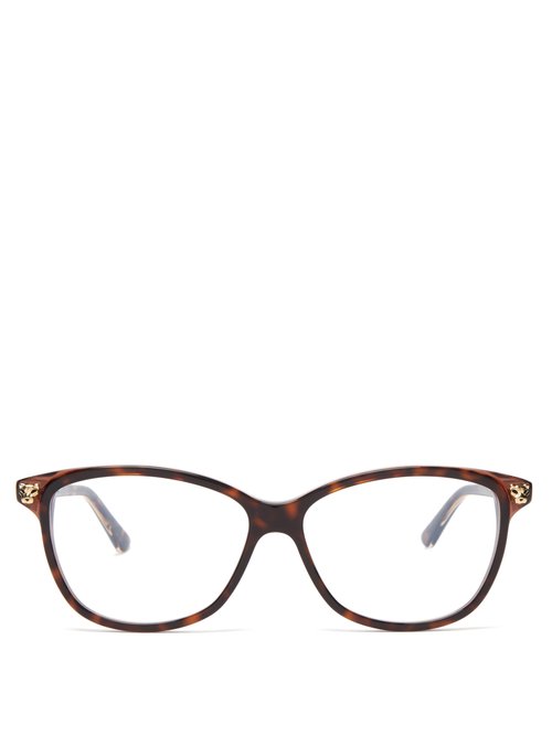 Cartier Eyewear - Panthère De Cartier Cat-eye Acetate Glasses - Womens - Tortoiseshell