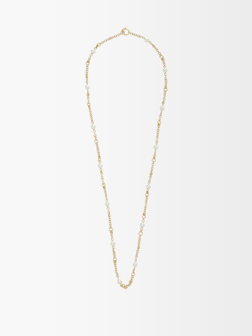 Spinelli Kilcollin Akoya Gravity Pearl & 18kt Gold Chain Necklace ...