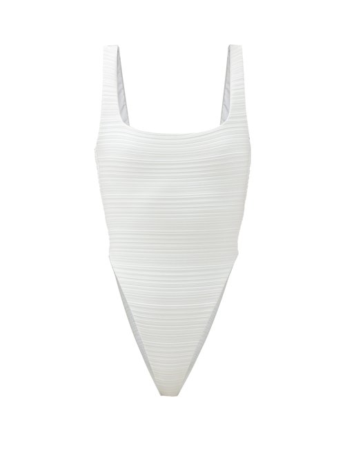 Buy Mara Hoffman - Idalia Square-neck Recycled-fibre Swimsuit White online - shop best Mara Hoffman swimwear sales
