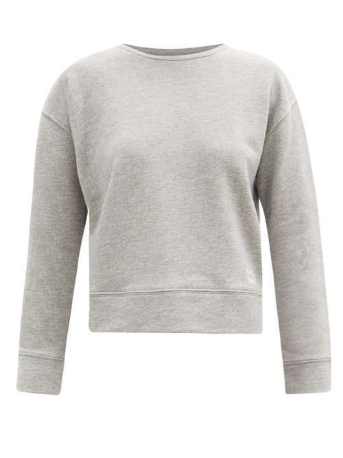 A.P.C. - Rosie Logo-print Cotton-blend Jersey Sweatshirt - Womens - Grey
