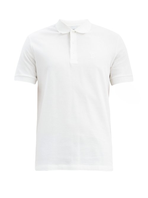 burberry polo shirt mens white