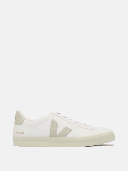 Veja Campo Suede-trimmed Leather Trainers