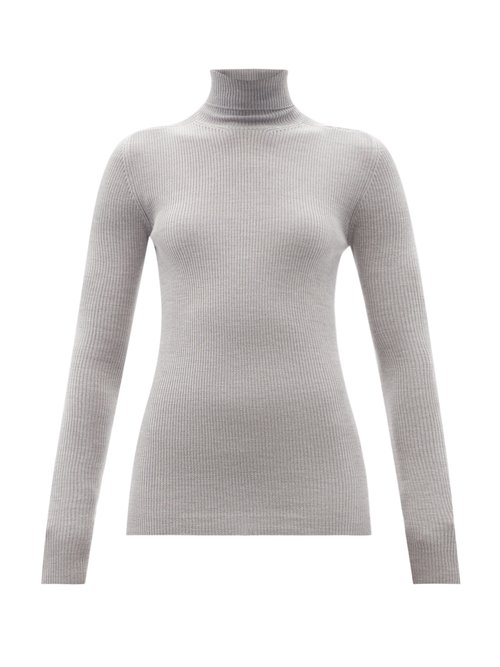 Wardrobe. nyc - Release 05 Roll-neck Ribbed Merino-wool Sweater Grey
