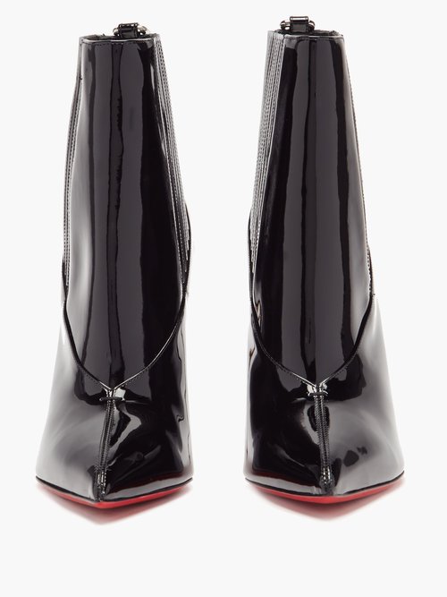 Christian Louboutin Epic 100MM Black Ankle Boots New 