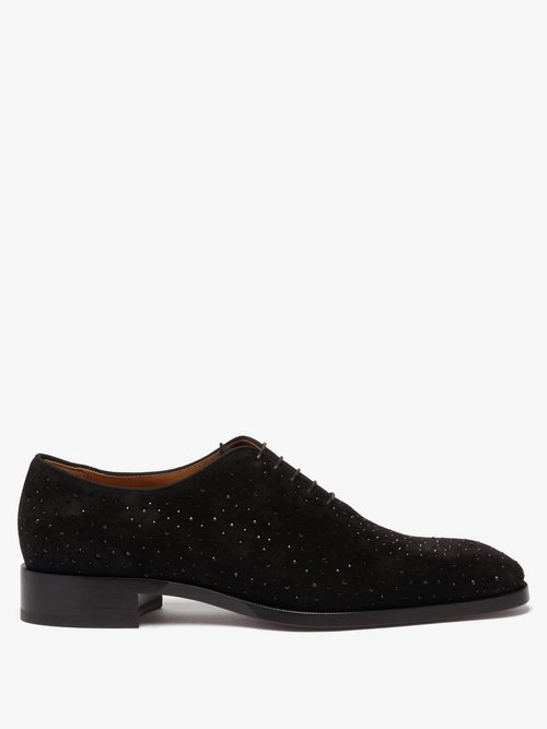 Corteo Crystal-studded Suede Oxford Shoes