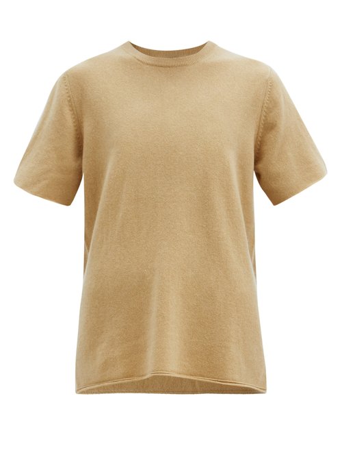 Extreme Cashmere - No. 64 Oversized Stretch-cashmere T-shirt Camel