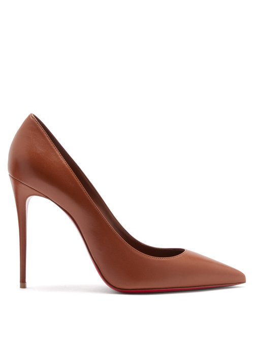 Buy Christian Louboutin - Kate 100 Leather Pumps Mid Nude online - shop best Christian Louboutin shoes sales