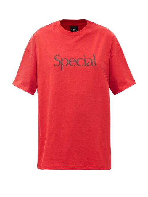 More Joy By Christopher Kane - Special-print Cotton-jersey T-shirt Red