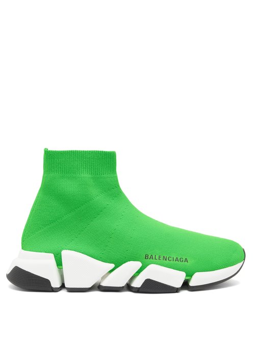 Buy Balenciaga - Speed 2.0 Trainers Green online - shop best Balenciaga shoes sales