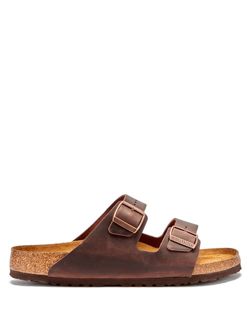 Birkenstock - Arizona Oiled-leather Sandals - Mens - Brown