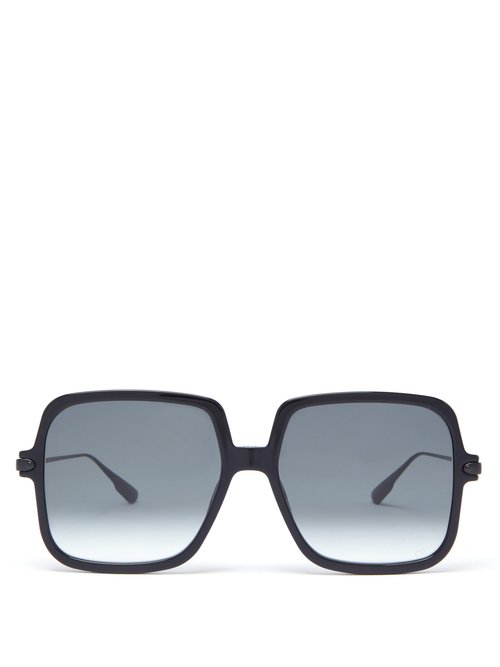Dior Eyewear - Diorlink Oversized Square Acetate Sunglasses - Womens - Black