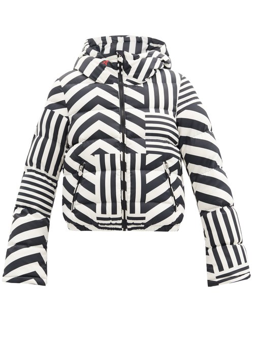 Perfect Moment STAR DAZZLE QUILTED STRIPED DOWN JACKET