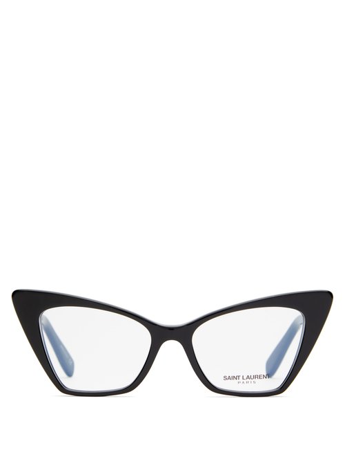 Saint Laurent - Victoire Cat-eye Acetate Glasses - Womens - Black