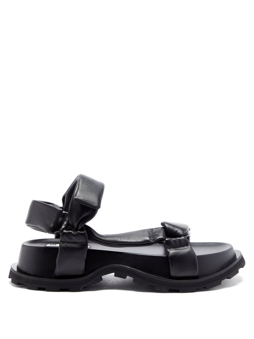 Jil Sander - Padded Nappa-leather Flatform Sandals Black