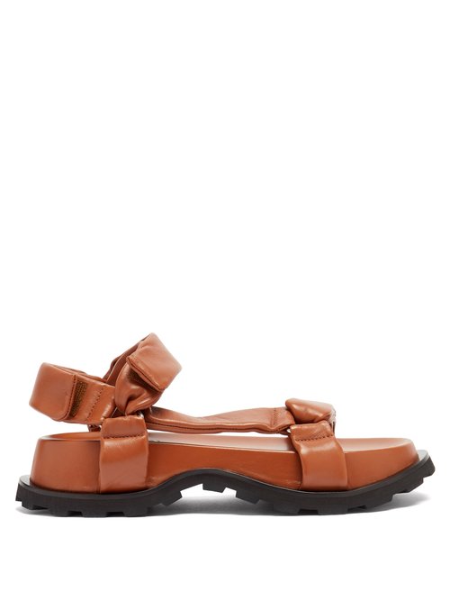 Jil Sander - Chunky-sole Leather Sandals - Womens - Tan