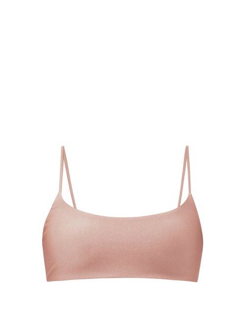 Jade Swim - Muse Scoop-neck Bikini Top Pink Beachwear