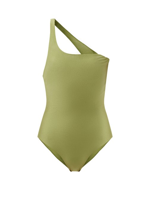 Buy Jade Swim - Evolve One-shoulder Swimsuit Green online - shop best Jade Swim swimwear sales