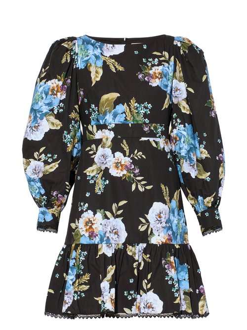 Erdem – Rydal Carnation Bouquet-print Cotton Dress Black Print