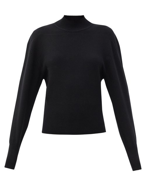 Proenza Schouler – Panelled High-neck Cashmere-blend Sweater Black