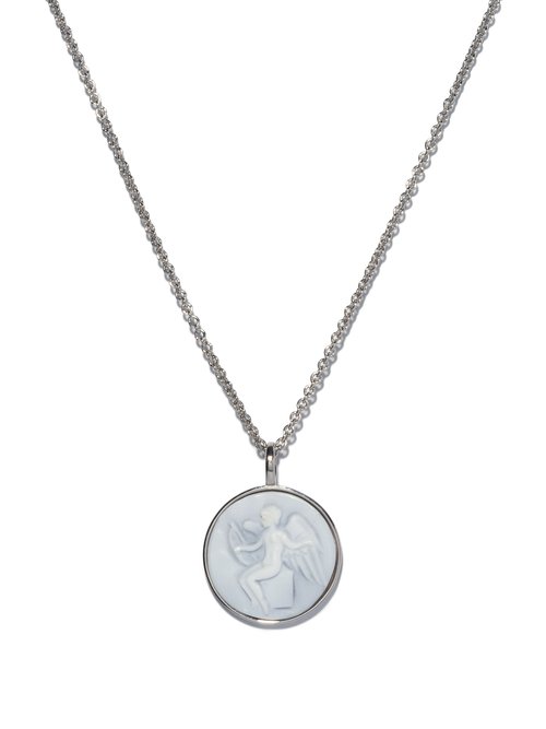 Tom Wood - Eros Cameo Sterling-silver Pendant Necklace - Mens - Silver
