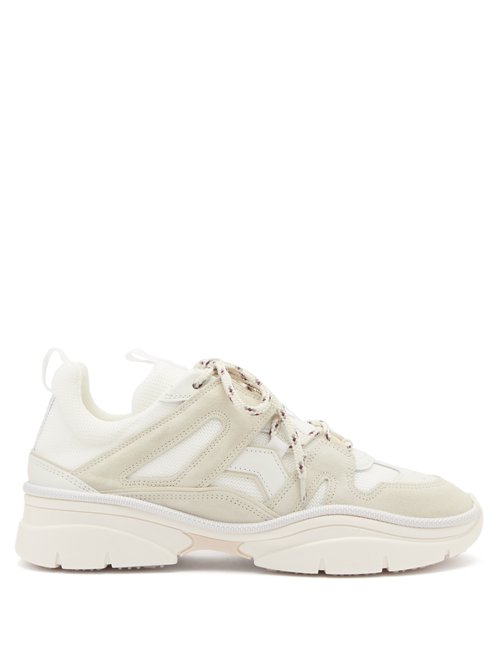 Isabel Marant - Kindsay Suede And Mesh Trainers White