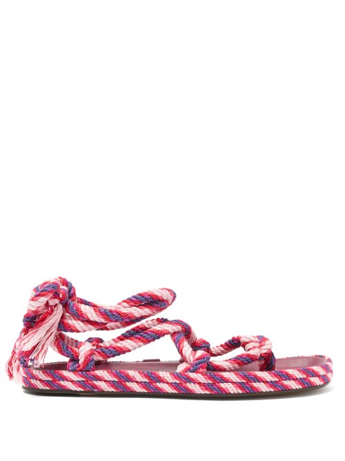Isabel Marant - Erol Rope Sandals - Womens - Pink Multi