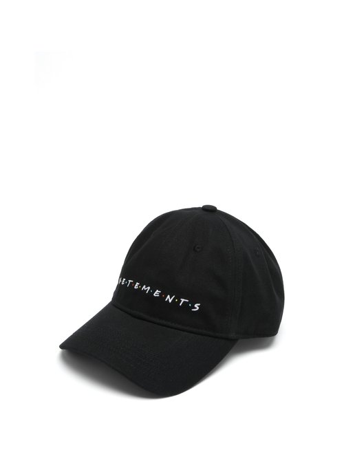 Vetements - Friendly Logo-embroidered Baseball Cap - Mens - Black