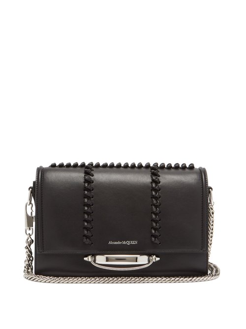 Alexander Mcqueen - The Story Whipstitched Leather Shoulder Bag - Womens - Black