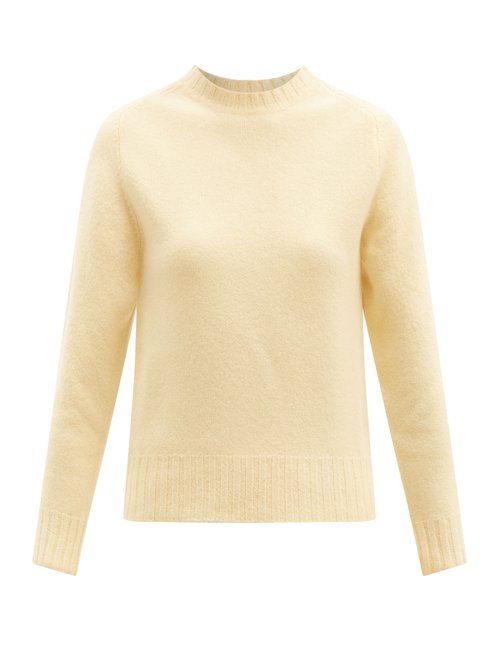 Jil Sander - Cropped Boiled Merino-wool Sweater Yellow