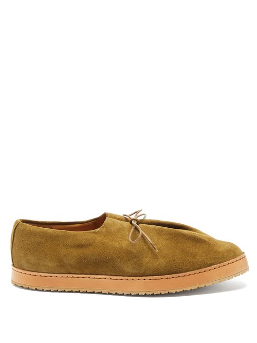 Jacques Soloviere - Miles Lace-up Suede Loafers - Mens - Tan