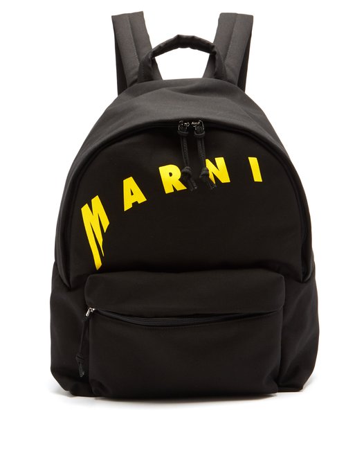 Marni - Logo-print Canvas Backpack - Mens - Black