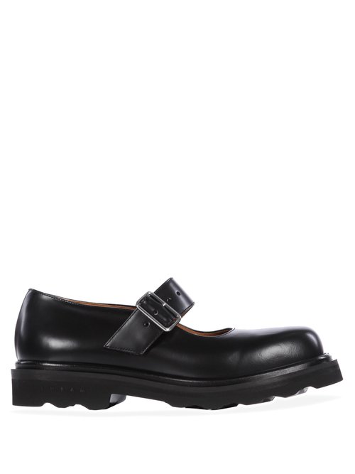 Marni - Trek-sole Leather Mary Jane Shoes - Womens - Black