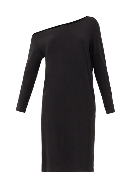Buy Norma Kamali - One-shoulder Jersey Dress Black online - shop best Norma Kamali clothing sales