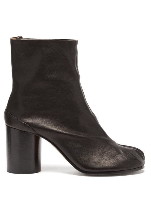 Maison Margiela – Tabi Split-toe Vintage-leather Ankle Boots Black